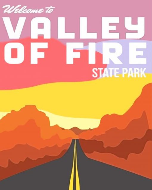 Welcome To Valley Of Fire State Park Poster Diamond Paintings