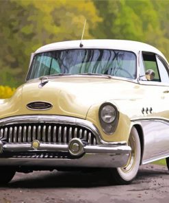 White 1953 Buick Diamond Paintings