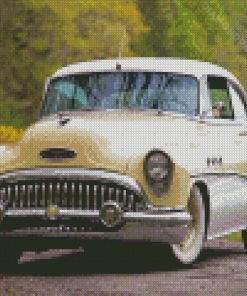 White 1953 Buick Diamond Paintings