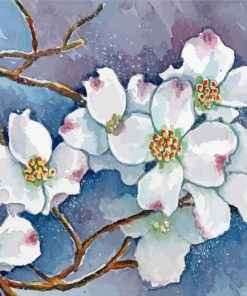 White Dogwoods Art Diamond Paintings