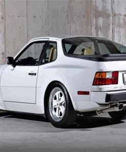 White Porsche 944 Turbo Diamond Paintings