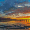 Winter Sunset Barmouth Wales Diamond Paintings