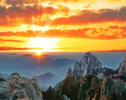 Yellow Mountain Huangshan China Diamond Paintings