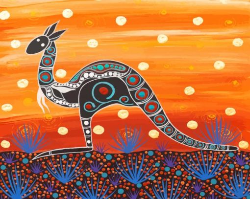 Aboriginal Australian Kangaroo Diamond Paintings