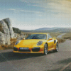 Aesthetic Yellow Porsche Diamond Paintings