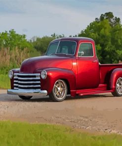 Aesthetic Red 51 Chevy Truck Diamond Paintings