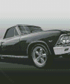 Black And White 66 El Camino Diamond Paintings