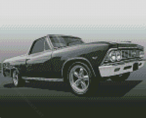 Black And White 66 El Camino Diamond Paintings