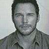 Black And White Chris Pratt Diamond Paintings