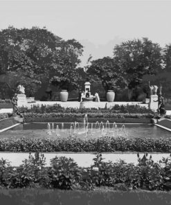 Black And White Formal Garden Diamond Paintings