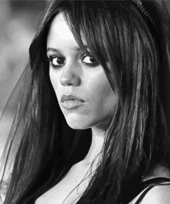 Black And White Jenna Ortega Actress Diamond Paintings