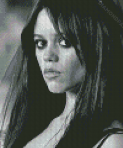 Black And White Jenna Ortega Actress Diamond Paintings