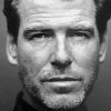 Black And White Pierce Brosnan Diamond Paintings