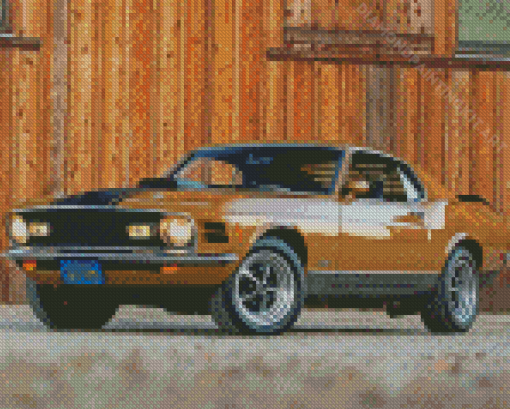 Brown Mustang Mach 1 Diamond Paintings