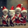 Christmas Mad Cats Diamond Paintings