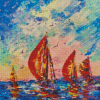 Colorful Sailboats Abstract Diamond Paintings