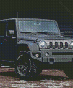 Cool Black Jeep Diamond Paintings