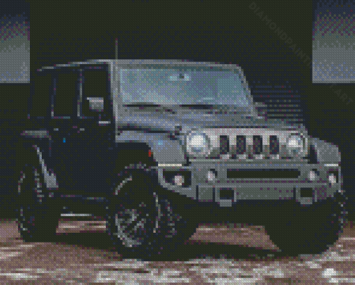 Cool Black Jeep Diamond Paintings