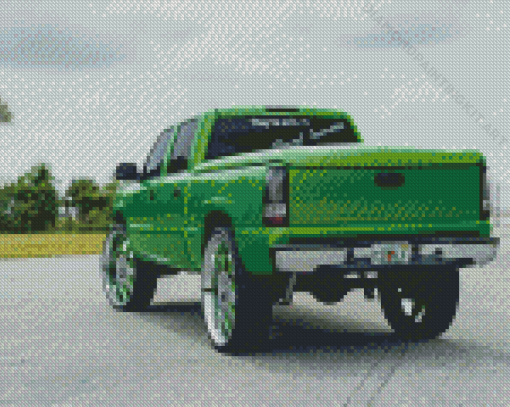 Cool Green Chevy Diamond Paintings