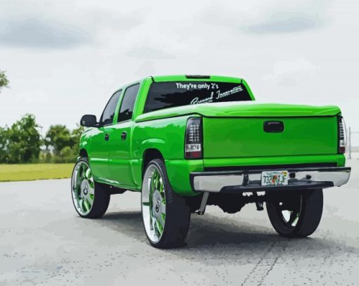 Cool Green Chevy Diamond Paintings