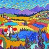 Countryside Landscape Abstract Diamond Paintings