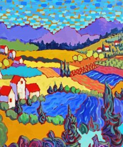 Countryside Landscape Abstract Diamond Paintings