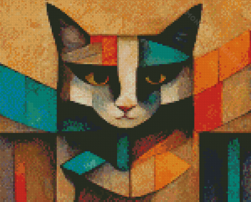 Cubist Cat Diamond Paintings