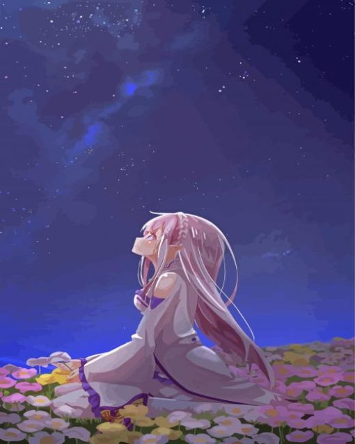 Emilia Re Zero Side Profile Diamond Paintings