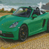 Green Porsche Boxster Diamond Paintings