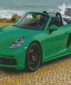 Green Porsche Boxster Diamond Paintings