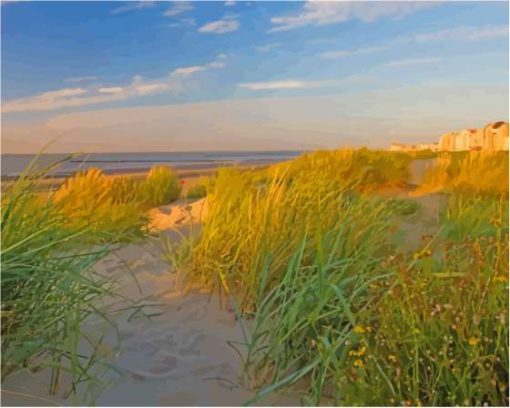 Knokke Heist Beach In Belgium Diamond Paintings