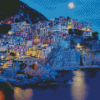 Moon Night In Manarola Diamond Paintings