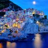 Moon Night In Manarola Diamond Paintings