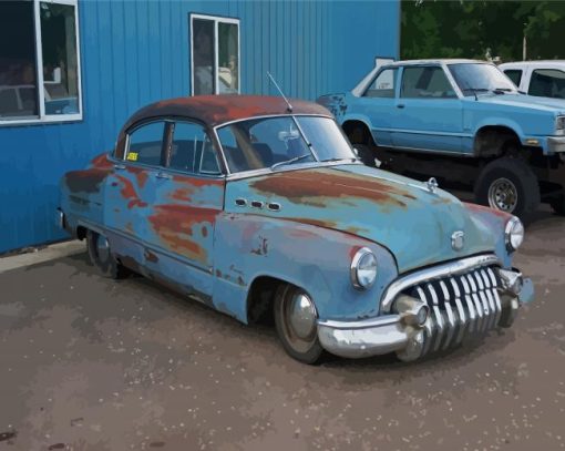 Old Buick 1950 Hot Rod Diamond Paintings