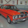 Orange Xy Ford Car Diamond Paintings