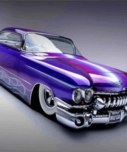 Purple Low Rider Car Diamond Paintings