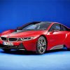 Red Bmw I8 Car Diamond Paintings