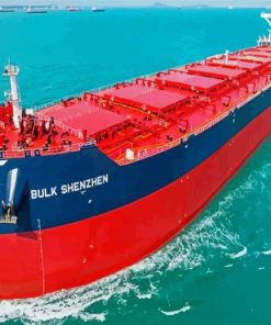 Red Bulk Carrier Diamond Paintings