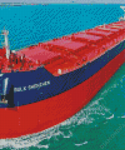 Red Bulk Carrier Diamond Paintings