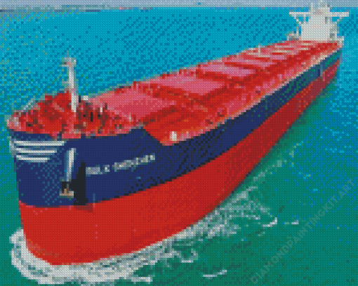 Red Bulk Carrier Diamond Paintings