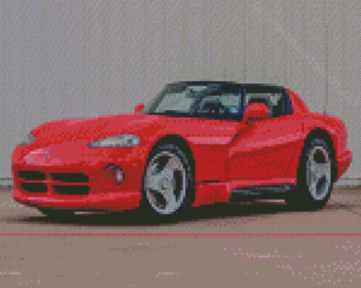 Red Dodge Viper Car Diamond Paintings