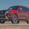 Red Nissan Armada Diamond Paintings