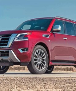 Red Nissan Armada Diamond Paintings