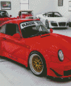 Red Rauh Welt Car Diamond Paintings