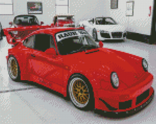 Red Rauh Welt Car Diamond Paintings