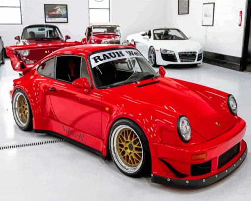 Red Rauh Welt Car Diamond Paintings