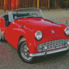 Red Tr3 Car Diamond Paintings