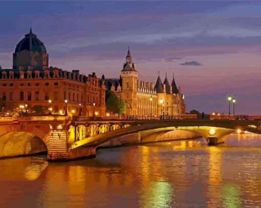 Seine River In Paris France Diamond Paintings