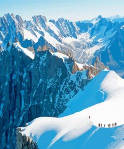 Snowy French Alps Diamond Paintings