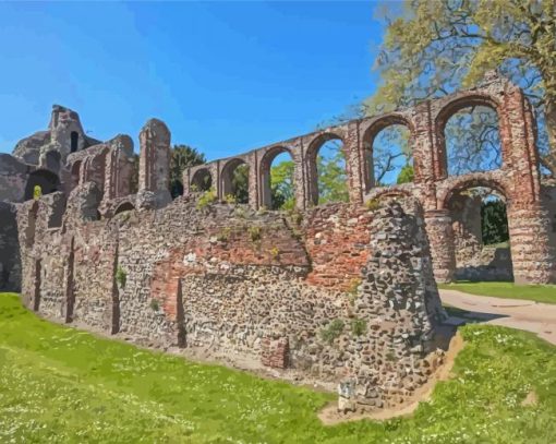 St Botolphs Priory In Colchester Essex Diamond Paintings